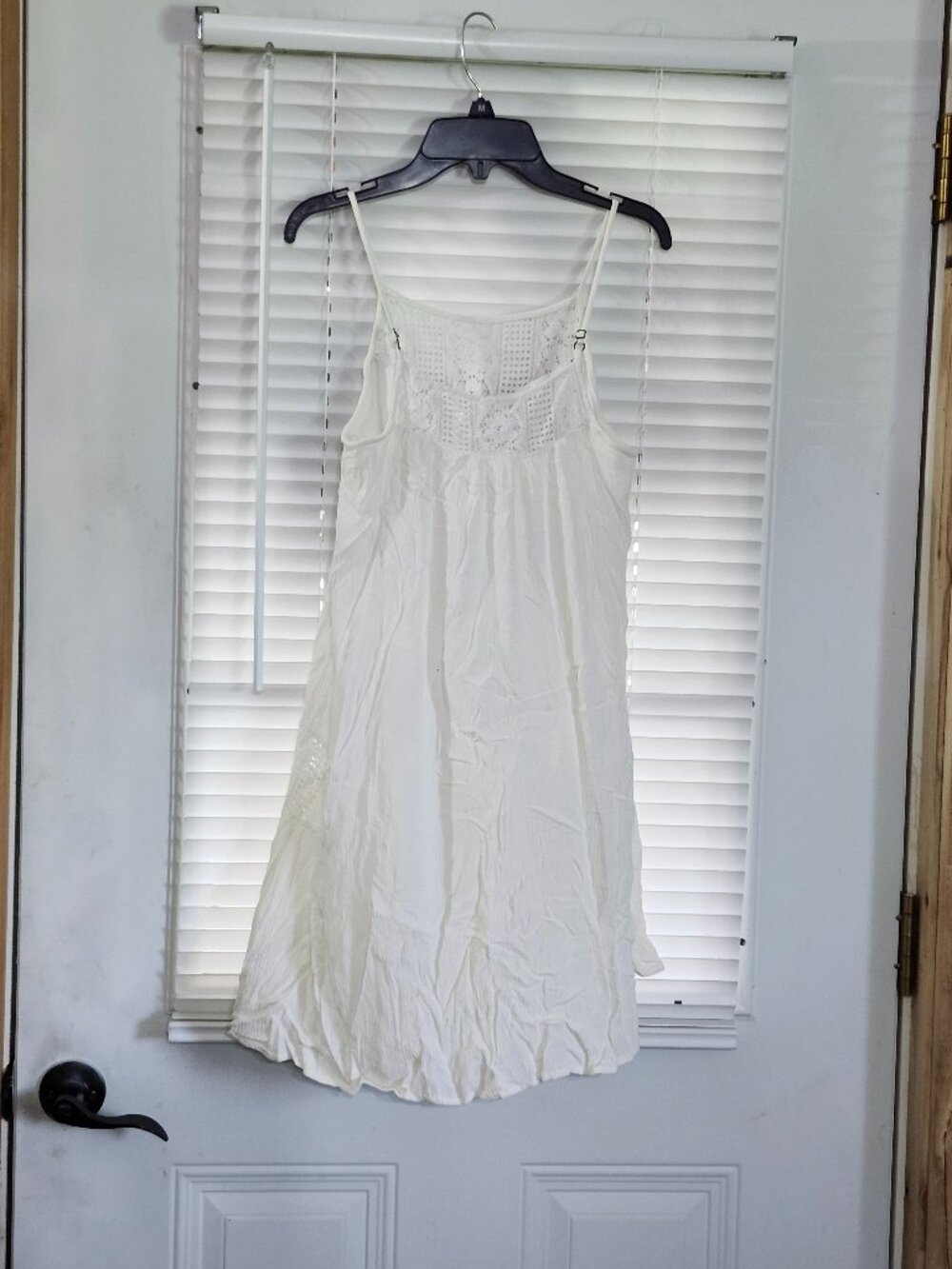 xhilaration womans white rayon dress size junior small
